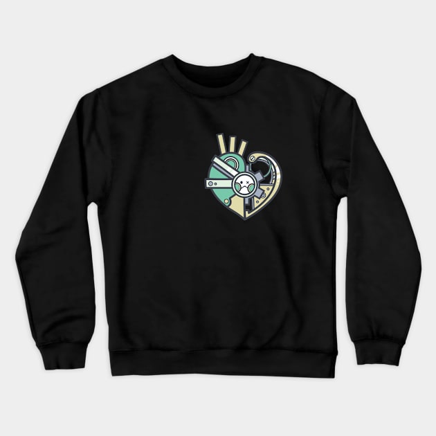 Robot Heart Crewneck Sweatshirt by Cosmopoliturtle